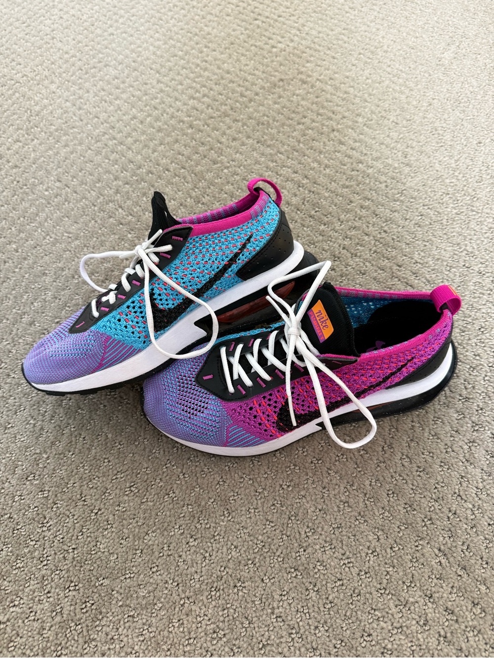 Nike Women’s Flyknit Dual-Tone Athletic Sneakers - Pink/Blue/Purple